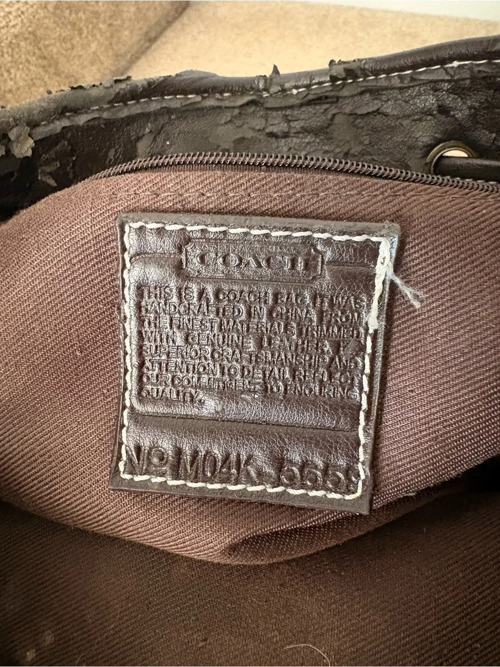 Coach Brown Signature Logo Backpack with Gold-Tone Buckle